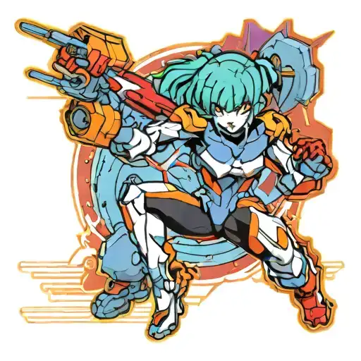 Evangelion gym anime tattoo asuka LSD tattoo design idea