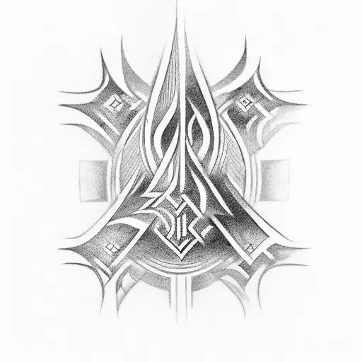 black bands alternating with lines from the havamal in elder futhark tattoo design idea
