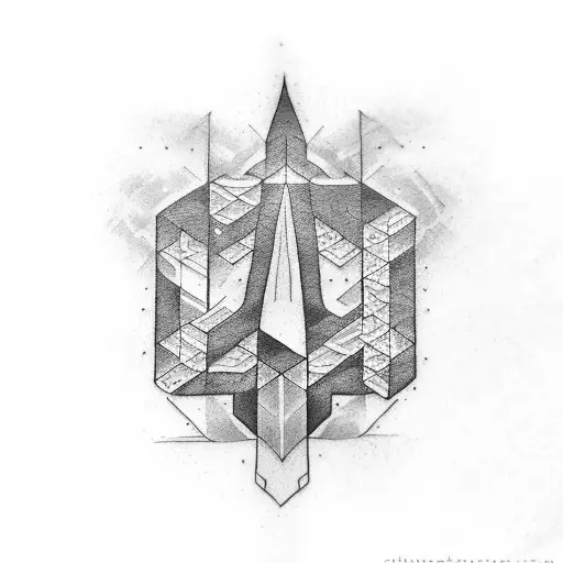 solid black bands alternating with elder futhark runes sleeve  tattoo design idea