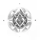 solid black bands alternating with elder futhark runes sleeve  tattoo design idea