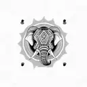 Elephant tattoo design idea