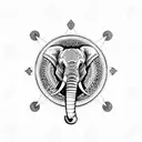Elephant tattoo design idea
