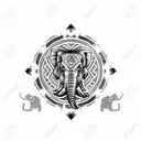 Elephant tattoo design idea