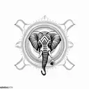 Elephant tattoo design idea