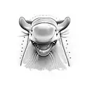 Head of an aggresive beluga whale with an open mouth tattoo design idea