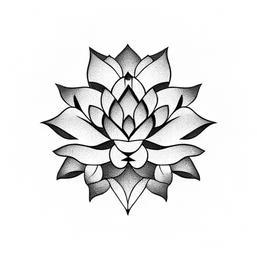 lotus flower tribal tattoo