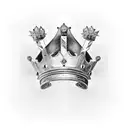 crown with Roman five tattoo design idea