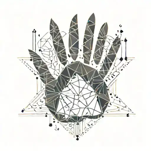 hand and paw print forming tattoo design idea