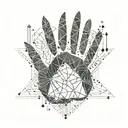 hand and paw print forming tattoo design idea