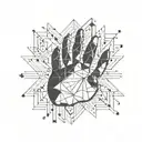 hand and paw print forming tattoo design idea