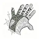 hand and paw print forming tattoo design idea