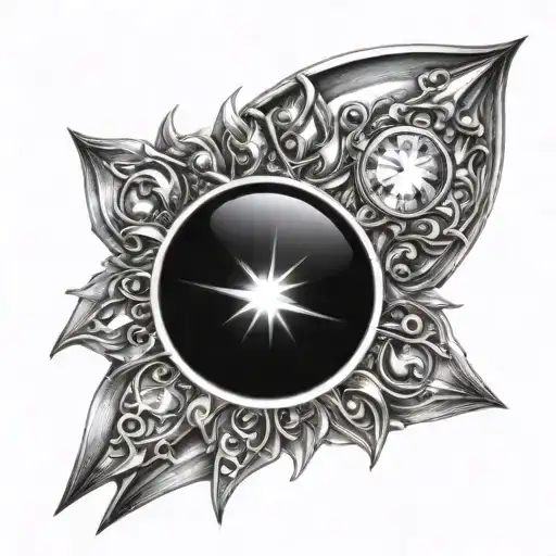solar eclipse diamond ring tattoo tattoo design idea