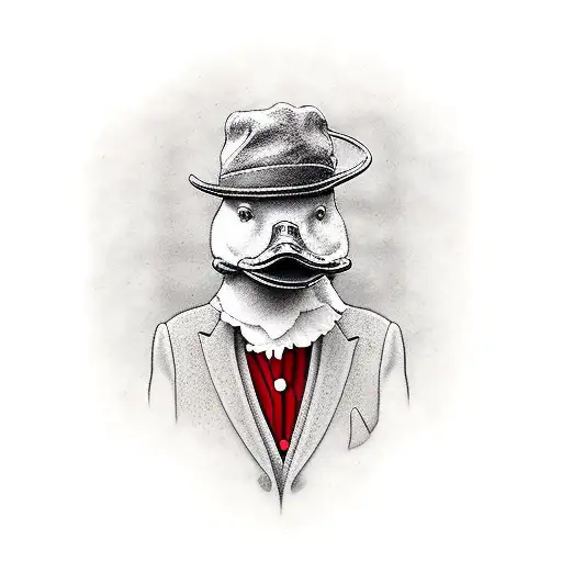 duck peaky blinder tattoo design idea