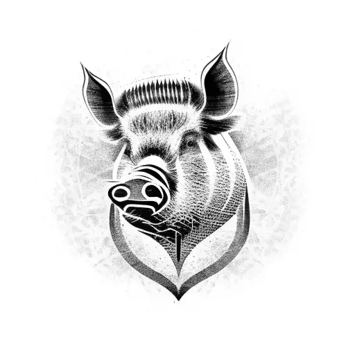 Boar chest tattoo tattoo design idea