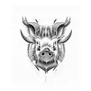 Mean Boar chest tattoo tattoo design idea