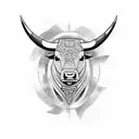 Bull  tattoo design idea