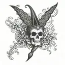 Create a tattoo design that combines black spade symbols with sensual imagery of black men and provocative motifs, inspired by the allure of a seductive black queen tattoo design idea