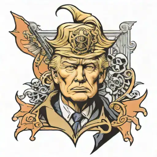TRUMP CONVICTED FELON tattoo design idea