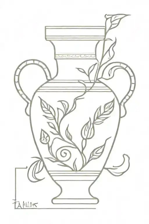 Greek Vase tattoo design idea