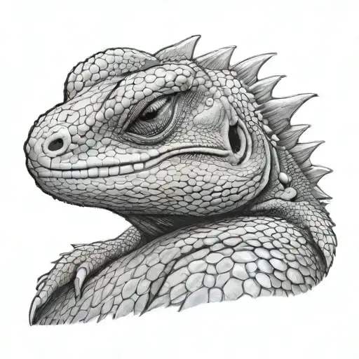 bearded dragon tattoo design idea