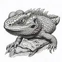 bearded dragon tattoo design idea