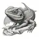 bearded dragon tattoo design idea