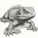 bearded dragon tattoo design idea