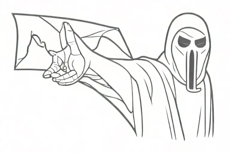 Ghostface tattoo design idea