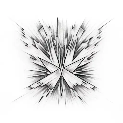 mirror with cracks tattoo design idea