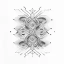 letter x that looks like a chromosome tattoo design idea