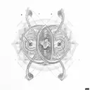 letter x that looks like a chromosome tattoo design idea