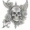god and loyalty and respect  tattoo design idea