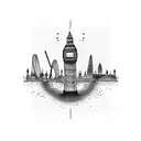 London skyline simple design  tattoo design idea