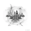 London skyline simple design  tattoo design idea