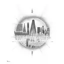London skyline simple design  tattoo design idea