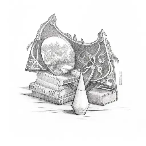 book of memories tattoo design idea