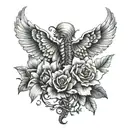 realistic scoliosis spine tattoo with flowers simplistic and wings tattoo design idea