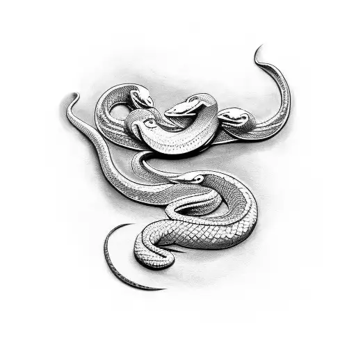 snake with red eyes tattoo design idea