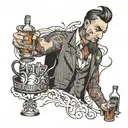 bartending tattoo design idea