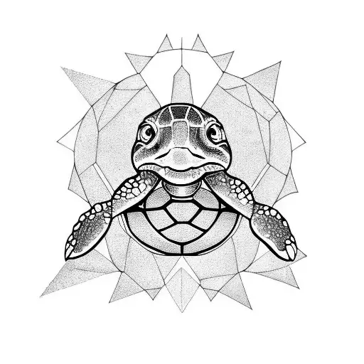 turtles in space tattoo design idea