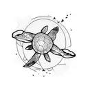turtles in space tattoo design idea