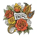 D C linked together tattoo design idea