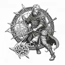 vinland saga anime tattoo design idea