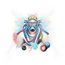 spiritual, meditative scuba diving related tattoo tattoo design idea