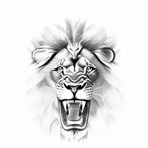 lion gladiator tattoo design idea