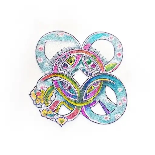 peace, love, rock and roll, feminine, daughter tattoo design idea