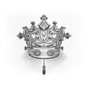 caesar crown tattoo design idea