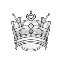 caesar crown tattoo design idea