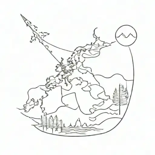 Germany and Canada mixture tattoo design idea
