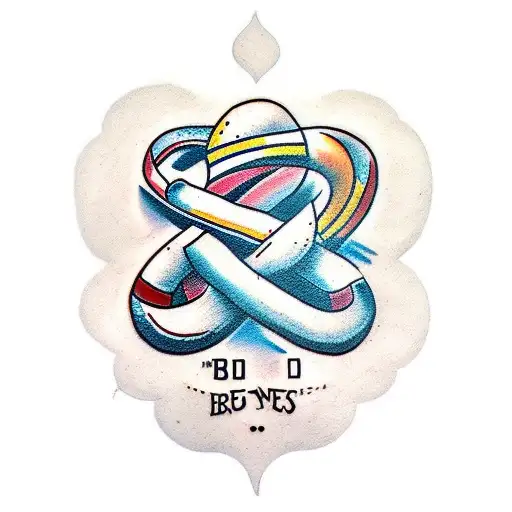 Barbell intertwined with Stoic quotes tattoo design idea